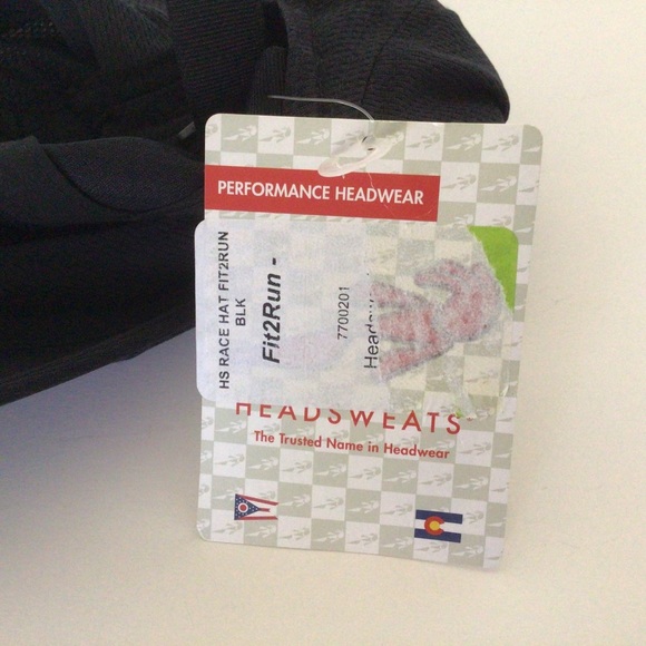 HEADSWEATS X FIT2RUN BLACK RACE HAT CAP NWT - Picture 8 of 8